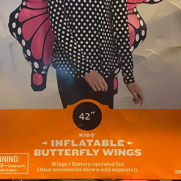 Kids, Pink Butterfly inflatable wings - Picture 2 of 4